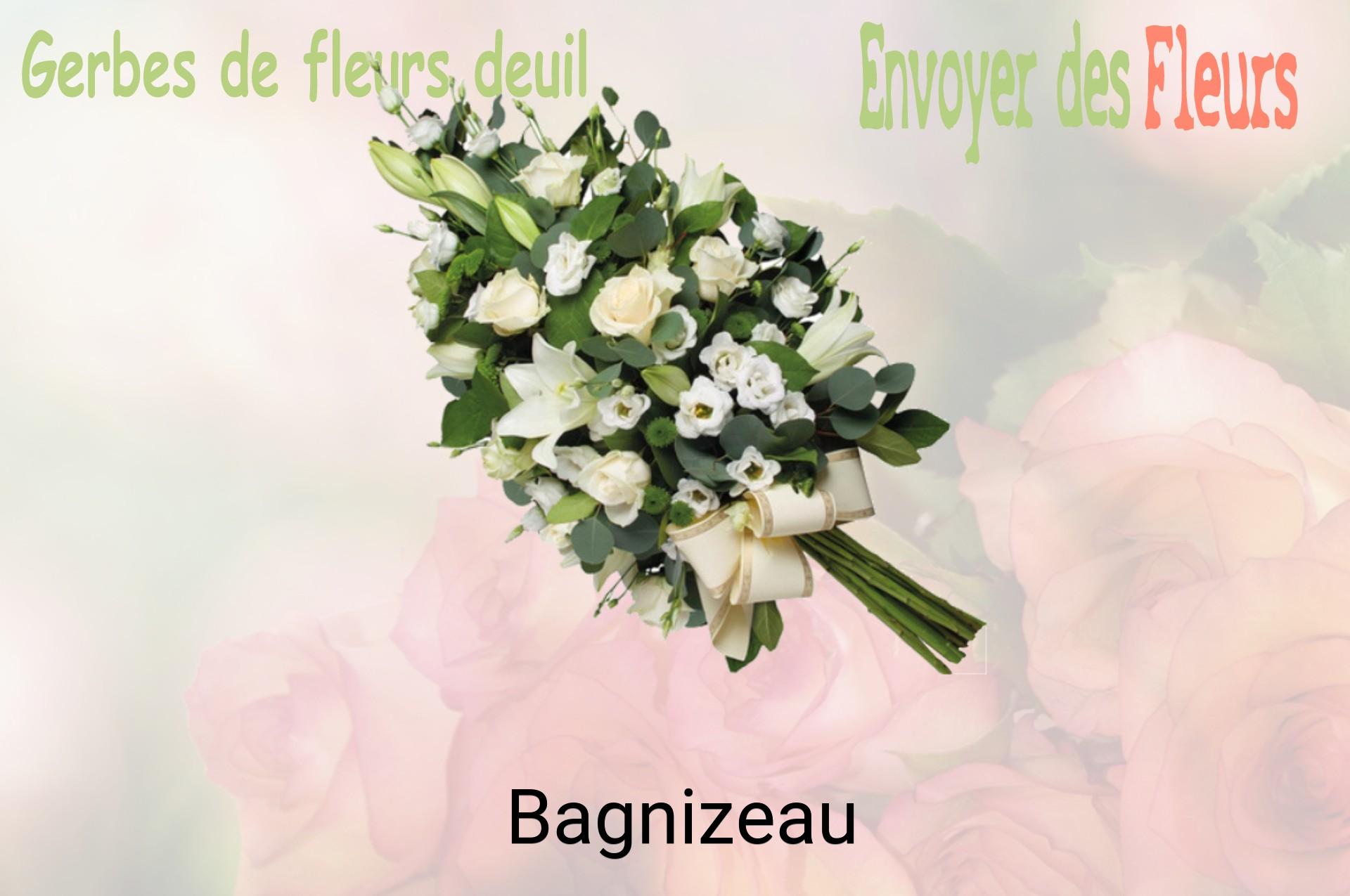 Gerbe de fleurs de deuil livrée à Bagnizeau